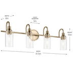 Kichler Lighting 55212CPZ Champagne Bronze Bath 4lt Image 2