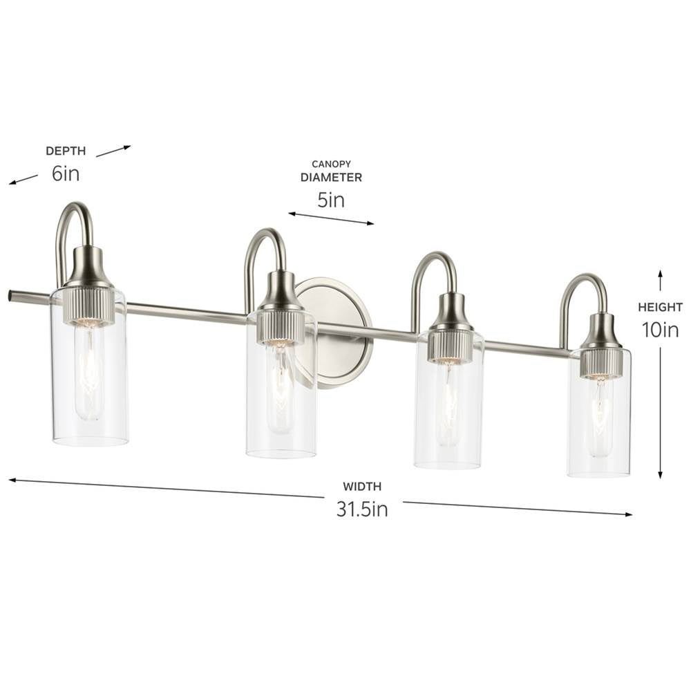 Kichler Lighting 55212NI Brushed Nickel Bath 4lt Image 3