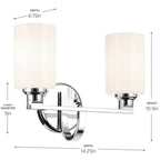 Kichler Lighting 55225CH Chrome Bath 2lt Image 2