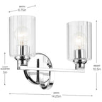 Kichler Lighting 55225CHFLU Chrome Bath 2lt Image 2