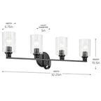 Kichler Lighting 55227BKFLU Black Bath 4lt Image 2