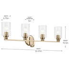Kichler Lighting 55227CPZFLU Champagne Bronze Bath 4lt Image 2