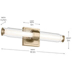 Kichler Lighting 55237CPZLED Champagne Bronze Bath Bar Small Image 2