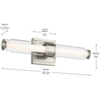 Kichler Lighting 55237NILED Brushed Nickel Bath Bar Small Image 2