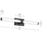 Kichler Lighting 55239BKLED Black Bath Bar Large Image 2