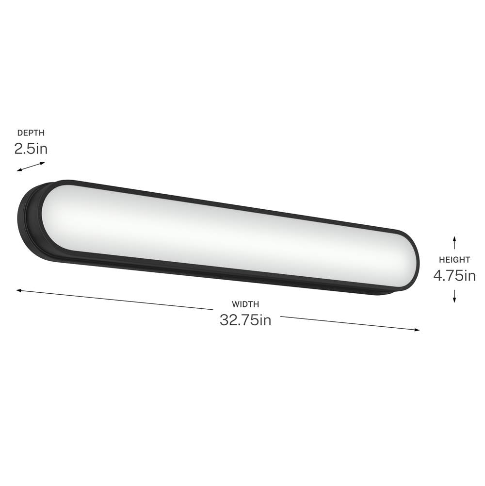 Kichler Lighting 55248BKLED Black Bath Bar Large Image 4