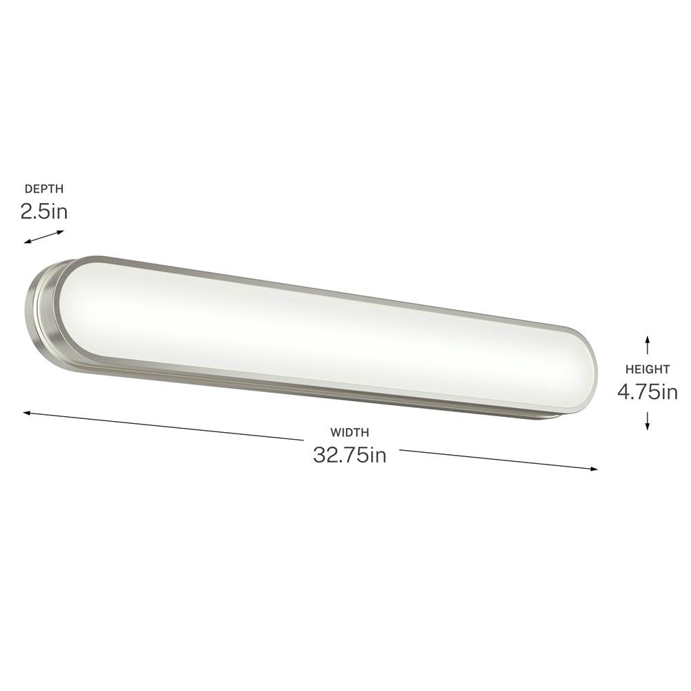Kichler Lighting 55248NILED Brushed Nickel Bath Bar Large Image 4