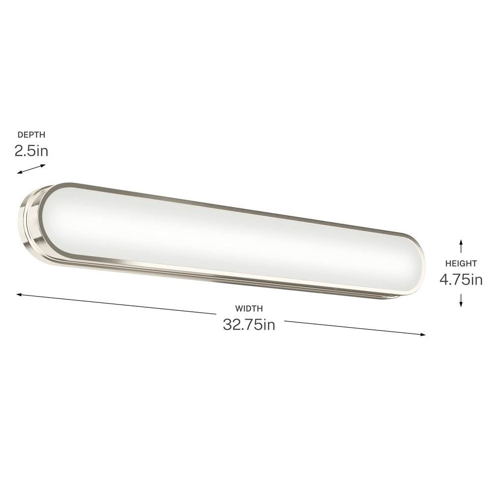 Kichler Lighting 55248PNLED Polished Nickel Bath Bar Large Image 4