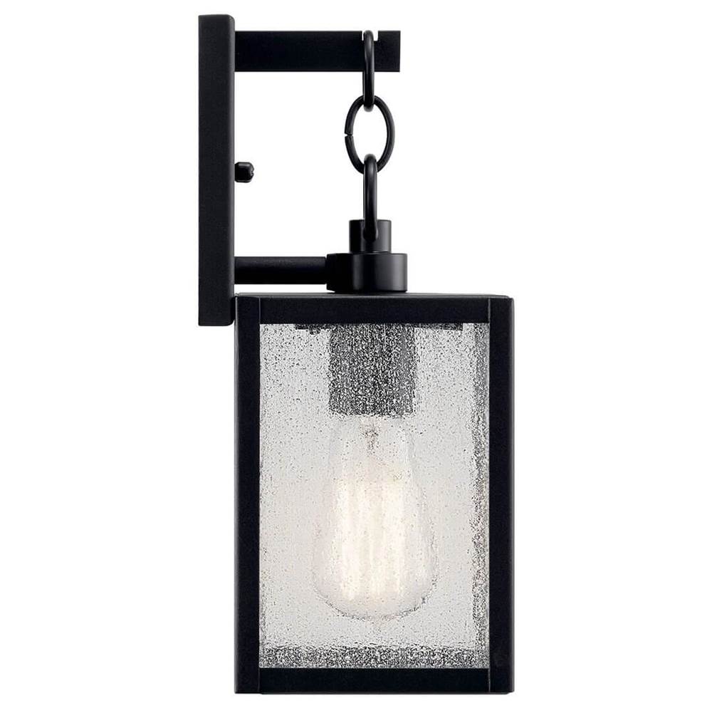 Kichler Lighting Lahden 12.25'' 1 Light Outdoor Wall Light With Clear Seeded Glass In Textured Black