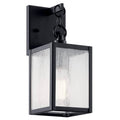 Kichler Lighting 59005BKT Black Lahden 12.25'' 1 Light Outdoor Wall Light With Clear Seeded Glass In Textured Black Image 1