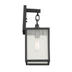 Kichler Lighting Lahden 17'' 1 Light Outdoor Wall Light With Clear Seeded Glass In Textured Black