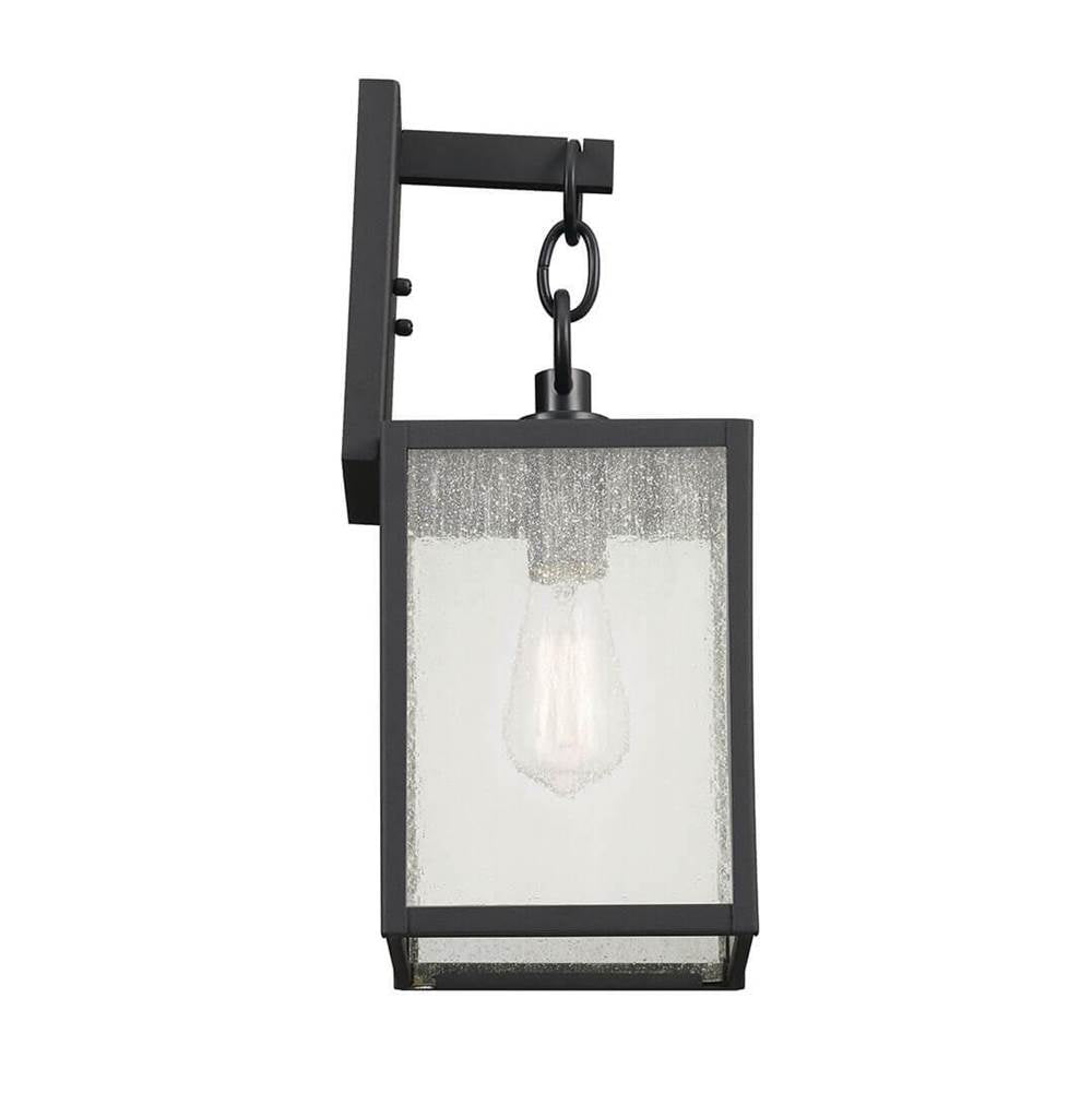 Kichler Lighting Lahden 17'' 1 Light Outdoor Wall Light With Clear Seeded Glass In Textured Black