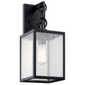 Kichler Lighting 59006BKT Black Lahden 17'' 1 Light Outdoor Wall Light With Clear Seeded Glass In Textured Black Image 1