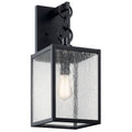 Kichler Lighting 59007BKT Black Textured Lahden 21.75'' 1 Light Outdoor Wall Light With Clear Seeded Glass In Textured Black Image 1