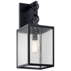 Kichler Lighting 59007BKT Black Textured Lahden 21.75'' 1 Light Outdoor Wall Light With Clear Seeded Glass In Textured Black Image 1