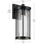 Kichler Lighting 59023BKDS Black Outdoor Wall Medium Image 2