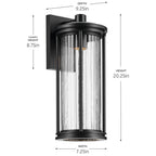 Kichler Lighting 59024BKDS Black Outdoor Wall Large Image 2