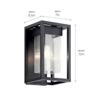 Kichler Lighting 59060BSL Black,Silver Outdoor Wall 1lt Image 4