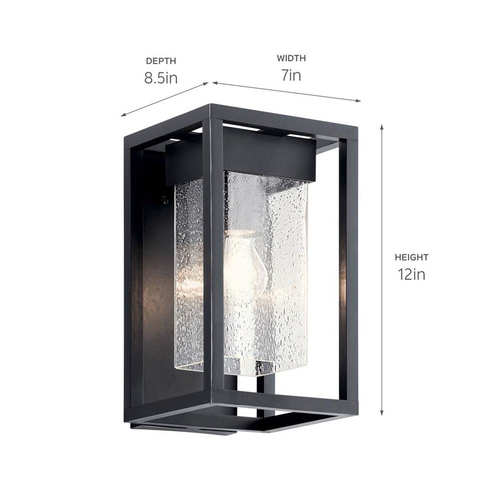 Kichler Lighting 59060BSL Black,Silver Outdoor Wall 1lt Image 4