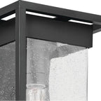 Kichler Lighting 59063BSL Black,Silver The Mercer 24'' 1 Light Outdoor Wall Light With Clear Seeded Glass In Black With Silver Highlights Image 2