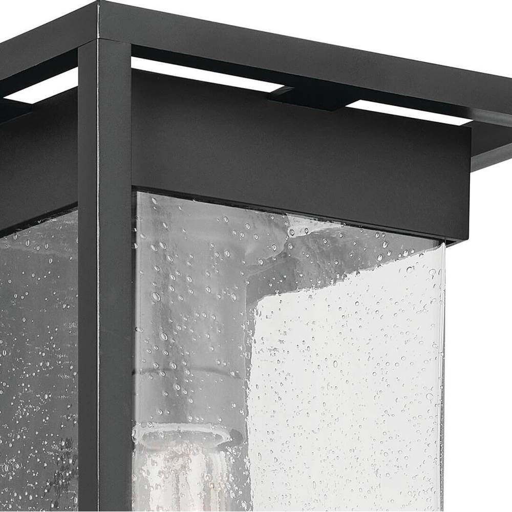 Kichler Lighting 59063BSL Black,Silver The Mercer 24'' 1 Light Outdoor Wall Light With Clear Seeded Glass In Black With Silver Highlights Image 2