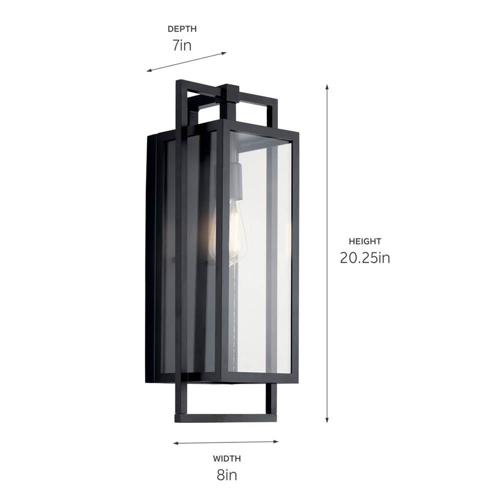 Kichler Lighting 59087BK Black Outdoor Wall 1lt Image 5
