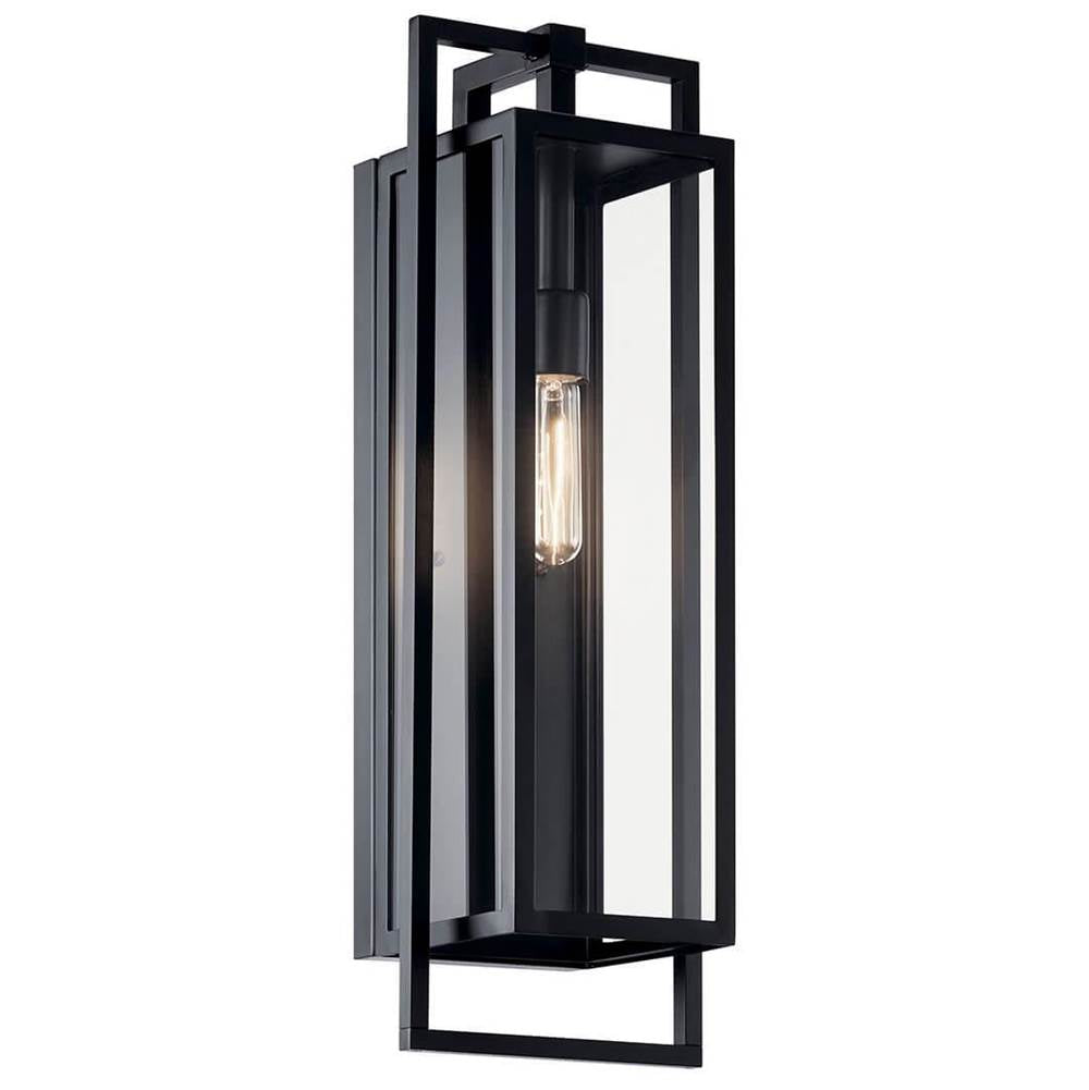 Kichler Lighting 59089BK Black Goson 24'' 1 Light Wall Light With Clear Glass In Black Image 1