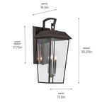 Kichler Lighting 59121OZ Olde Bronze Outdoor Wall 3lt Image 2