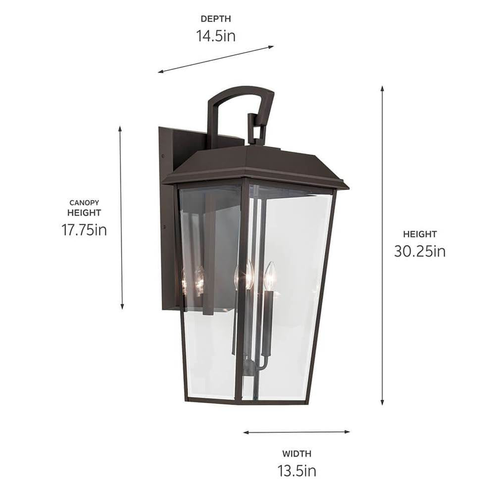Kichler Lighting 59121OZ Olde Bronze Outdoor Wall 3lt Image 2