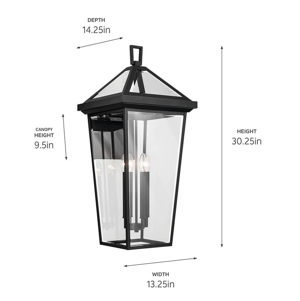 Kichler Lighting 59128BKT Black Textured Outdoor Wall 4lt Image 2