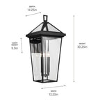 Kichler Lighting 59128BKT Black Textured Outdoor Wall 4lt Image 2