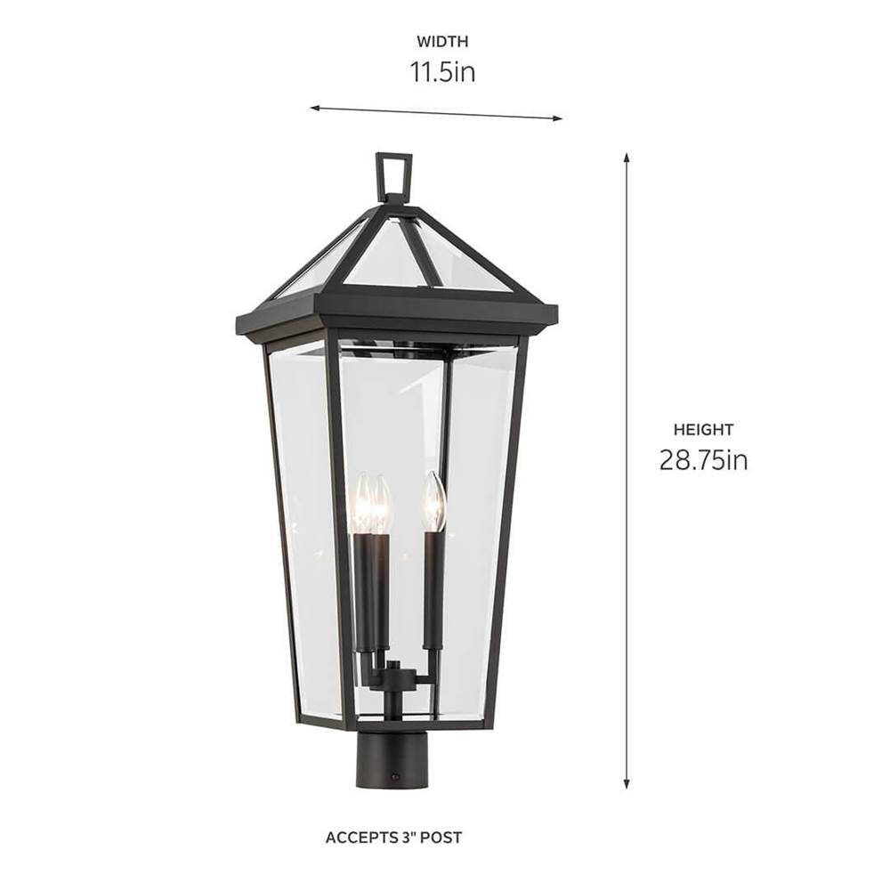 Kichler Lighting 59129OZ Olde Bronze Outdoor Post Mt 3lt Image 2
