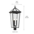 Kichler Lighting 59129OZ Olde Bronze Outdoor Post Mt 3lt Image 2