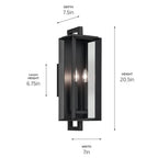 Kichler Lighting 59132BKT Black Textured Outdoor Wall 2lt Image 2