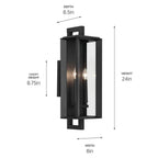 Kichler Lighting 59133BKT Black Textured Outdoor Wall 2lt Image 2