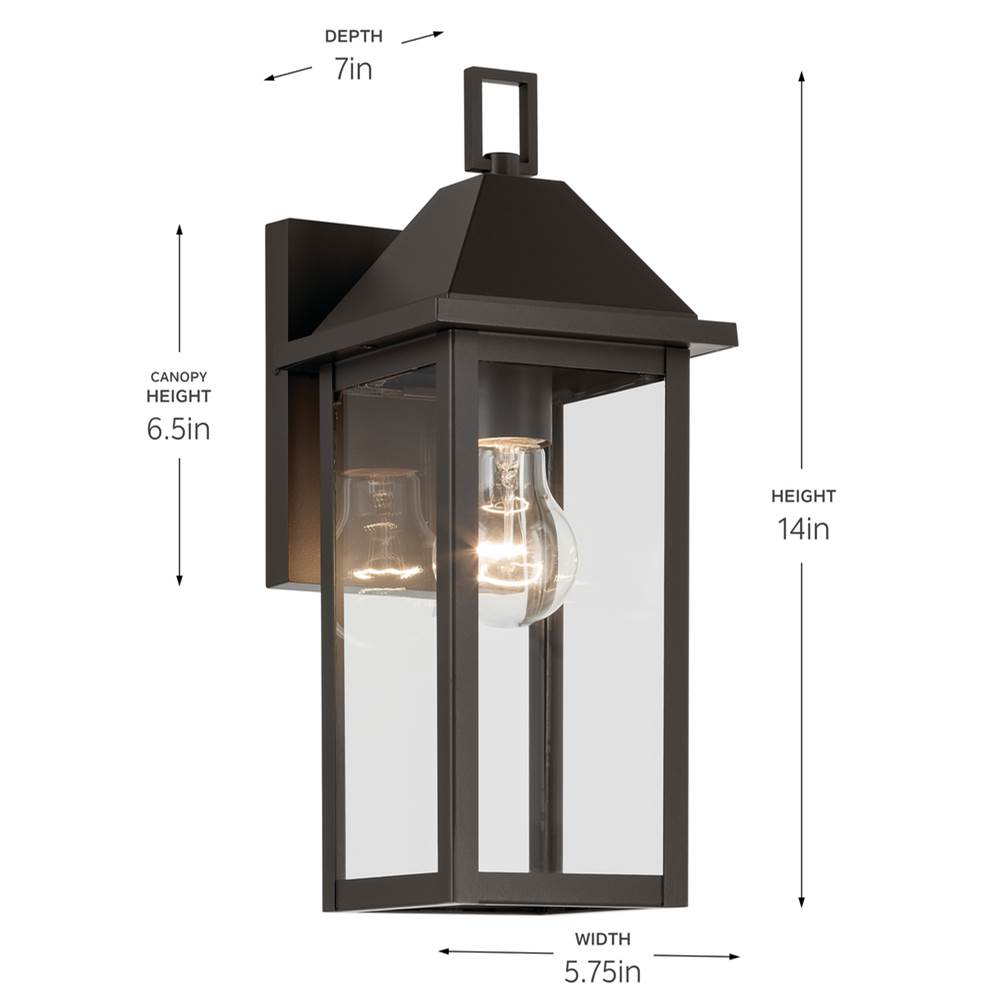 Kichler Lighting 59157OZ Olde Bronze Outdoor Wall 1lt Image 2