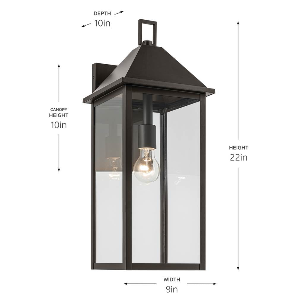 Kichler Lighting 59159OZ Olde Bronze Outdoor Wall 1lt Image 2