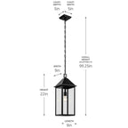Kichler Lighting 59160BK Black Outdoor Pendant 1lt Image 2