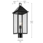 Kichler Lighting 59161BK Black Outdoor Post Mt 1lt Image 2