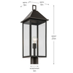 Kichler Lighting 59161OZ Olde Bronze Outdoor Post Mt 1lt Image 2