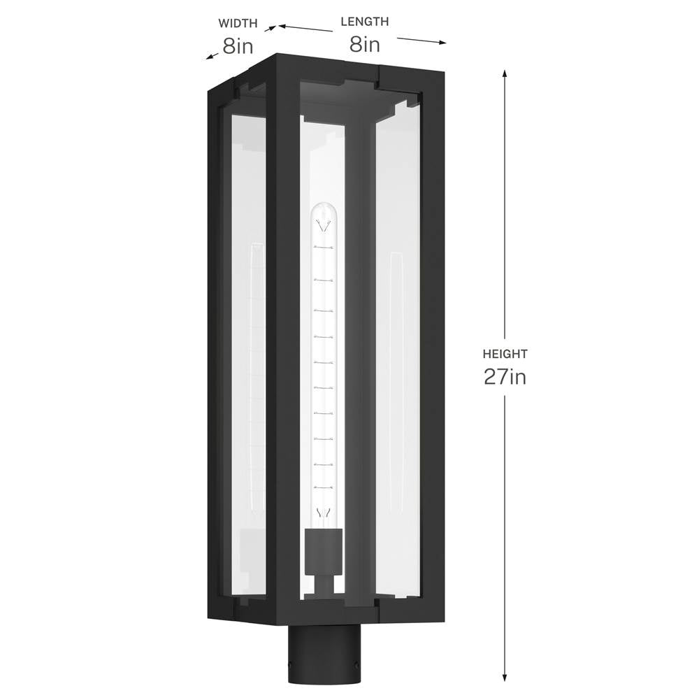 Kichler Lighting 59211BKT Textured Black Outdoor Post Mt 1lt Image 4