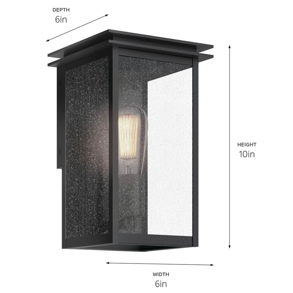 Kichler Lighting 59540BKT Textured Black 1lt Outdoor Wall - Small Image 2