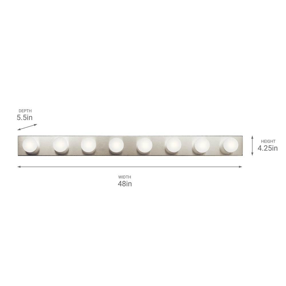 Kichler Lighting 628NI Brushed Nickel Linear Bath 48in Image 3