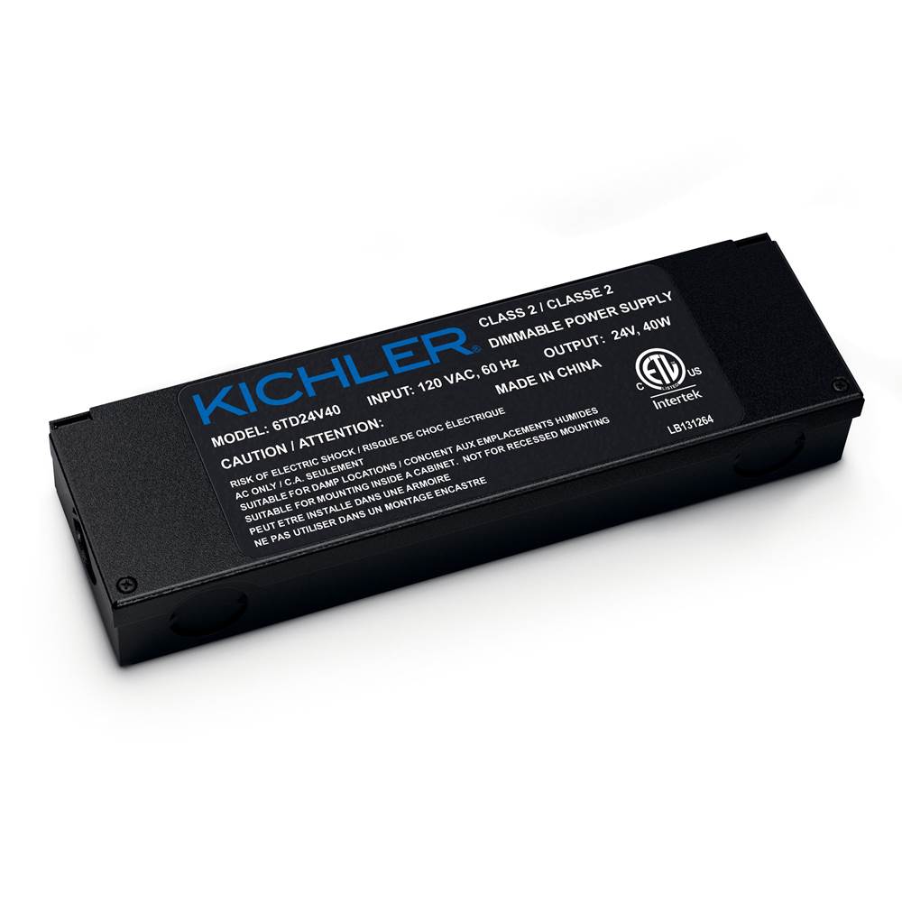 Kichler Lighting 6TD24V40BKT Textured Black 24v Dimmable 40w Power Supply Image 1