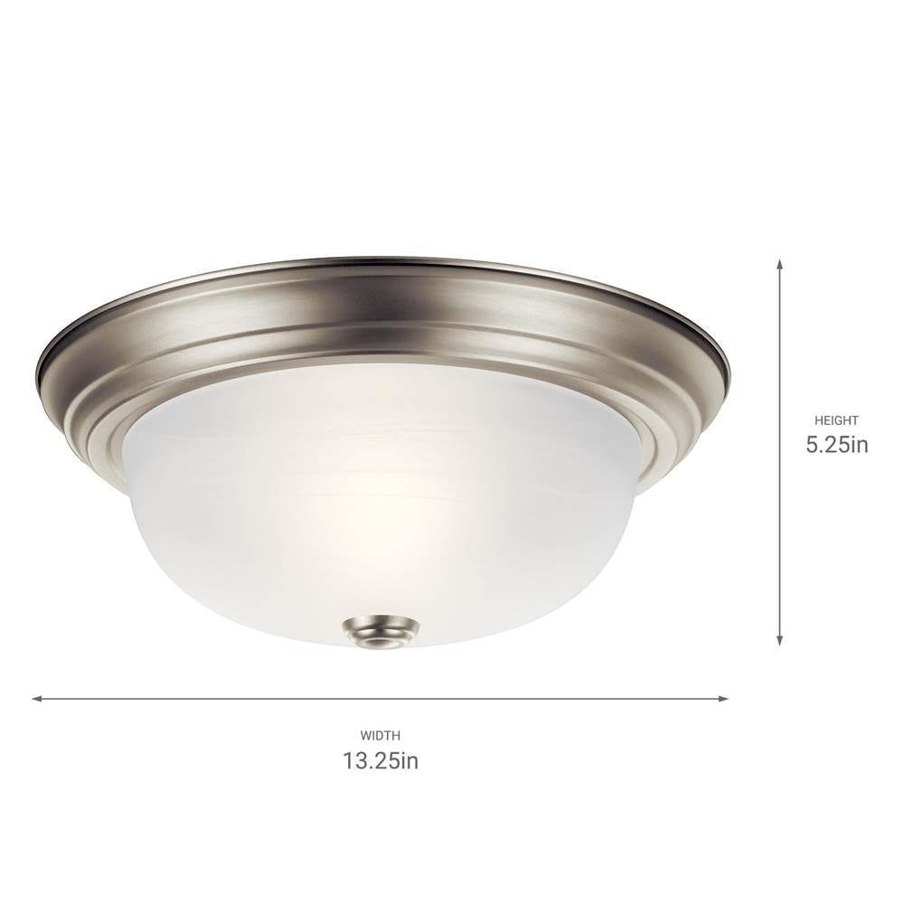 Kichler Lighting 8109NI Brushed Nickel Flush Mount 2lt Image 3