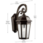 Kichler Lighting 9033RZ Rubbed Bronze Outdoor Wall 1lt Image 3