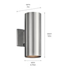 Kichler Lighting 9244BA Brushed Aluminum Indoor/outdoor Wall 2lt Image 5
