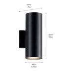 Kichler Lighting 9244BK Black Indoor/outdoor Wall 2lt Image 3