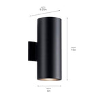 Kichler Lighting 9246BK Black Indoor/outdoor Wall 2lt Image 4