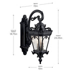 Kichler Lighting 9357BKT Textured Black Outdoor Wall 2lt Image 3